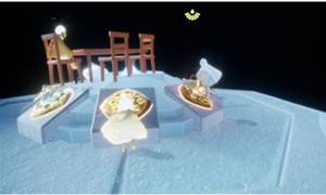 光遇坐在一个板凳看不见消息